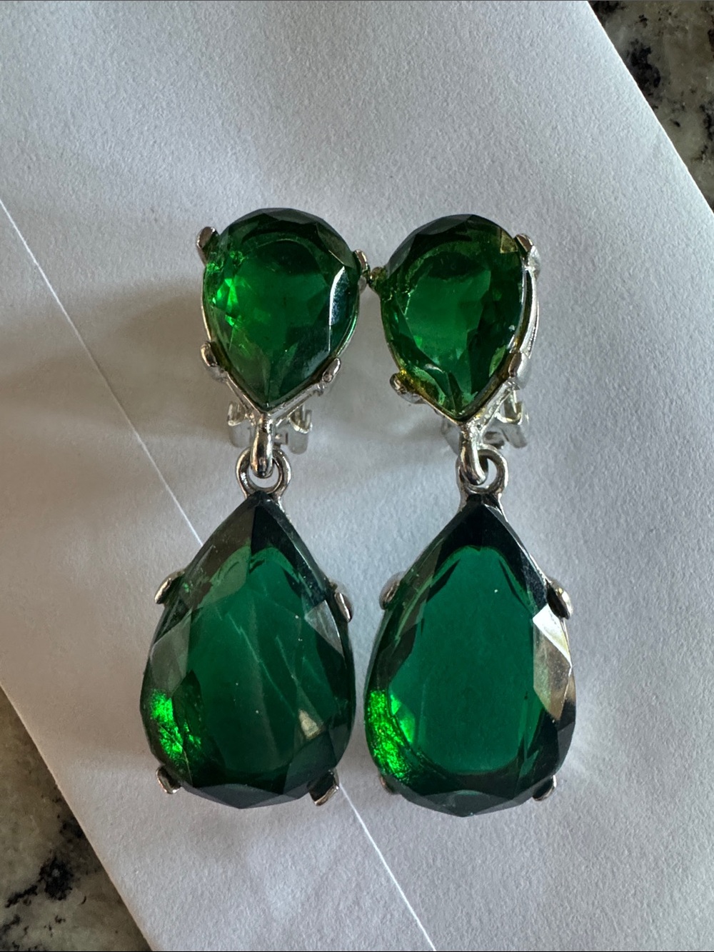 Kenneth Lane Emerald Teardrop Dangle Earrings - Green Jewelry